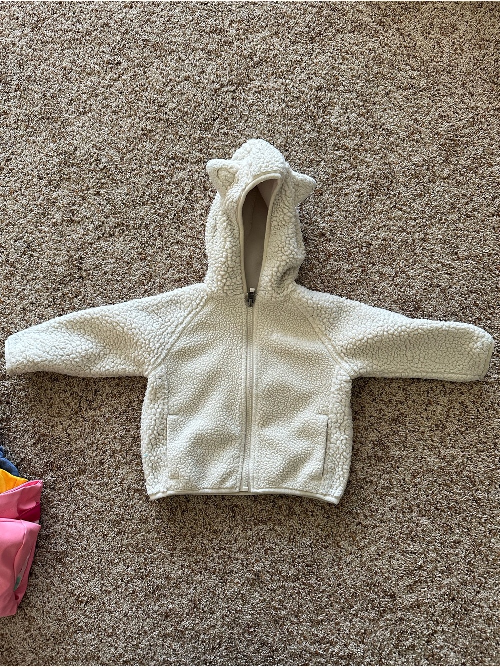 Columbia Cream Sherpa Zip Hoodie with Ear Hood